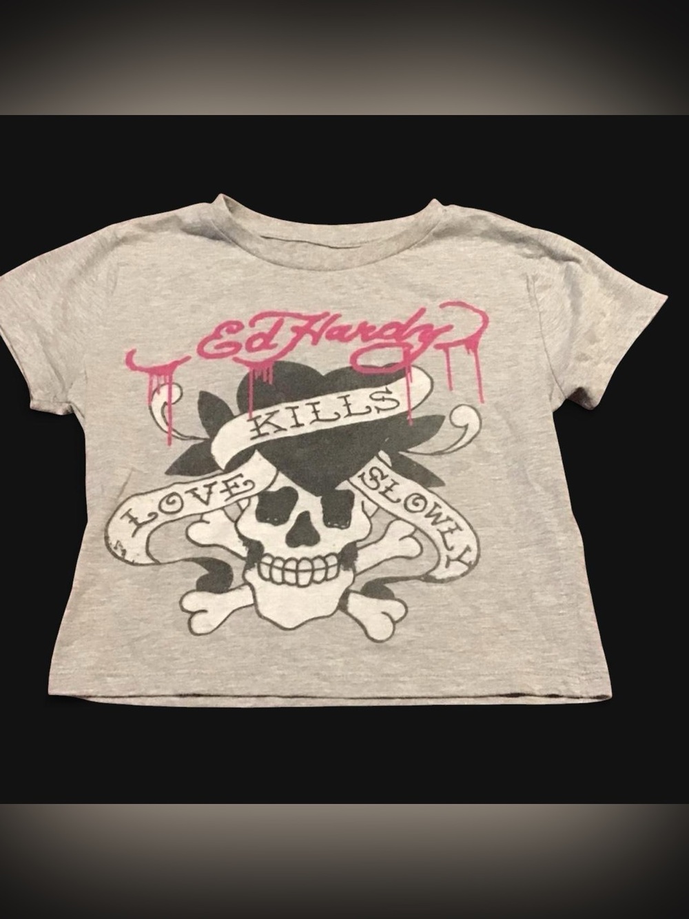 Women’s VINTAGE Y2K LOOKING Ed Hardy Crop Shirt